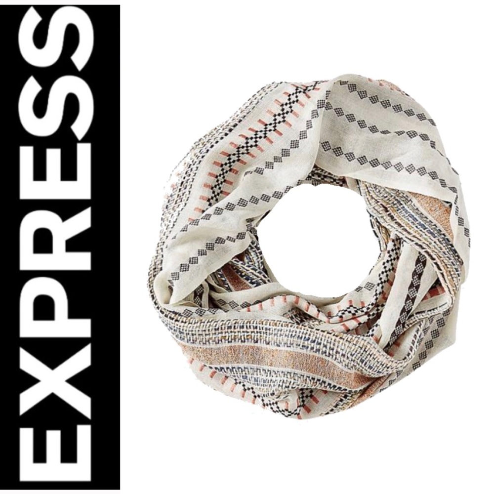 EXPRESS Beige Patterned Blanket Scarf!